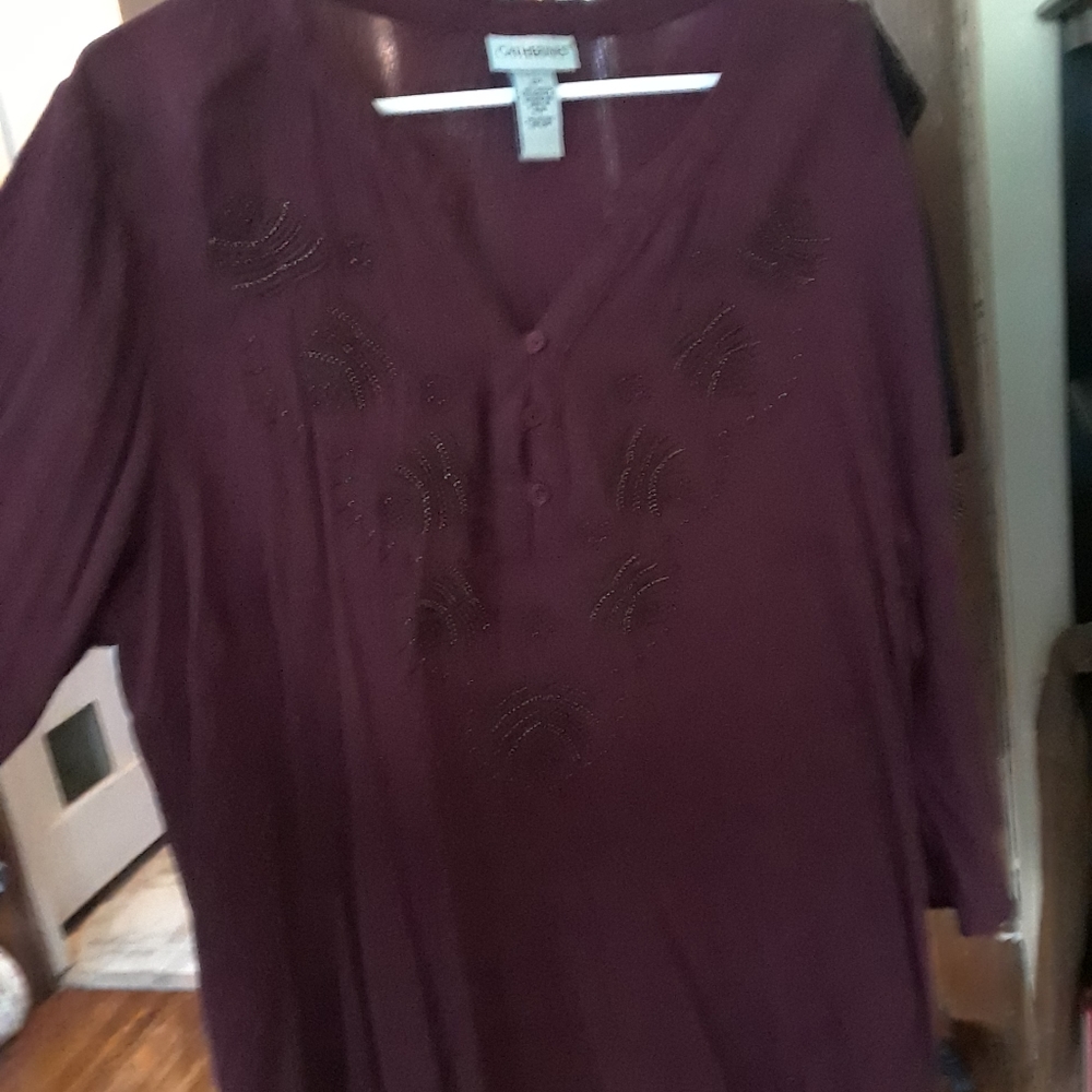 Maroon top 2x